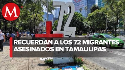Colocan antimonumento en Reforma por masacre en San Fernando