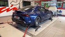 Toyota GR Supra A90 Stage 2 Supersprint Exhaust vs Stock Exhaust Comparison   Sounds   Dyno Results