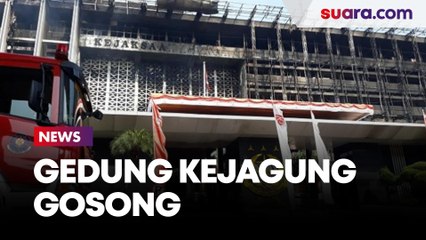 Penampakan di Minggu Pagi Gedung Kejagung, Gosong dan Tak Megah Lagi