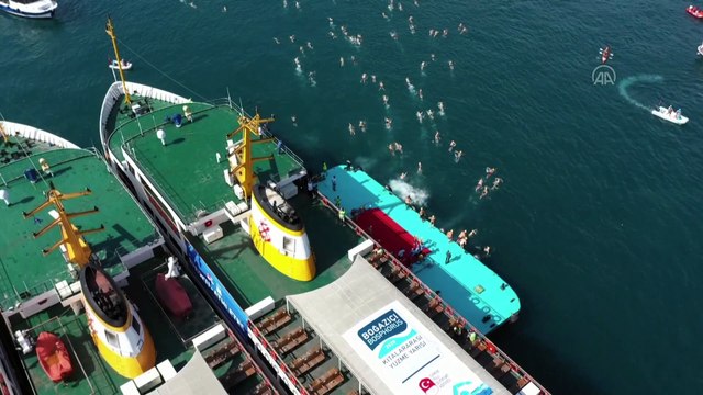 Boğaziçi Kıtalararası Yüzme Yarışı’nın startı verildi - Drone - İSTANBUL