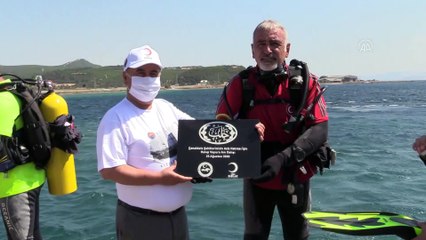 Halep Vapuru şehitlerini anmak için daldılar - ÇANAKKALE