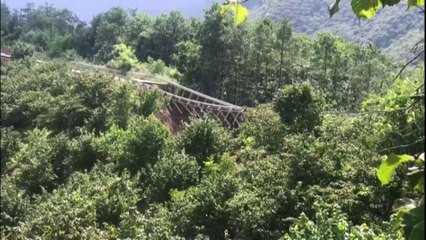 Giresun'daki sel - Doğankent-Tirebolu yolu çöktü