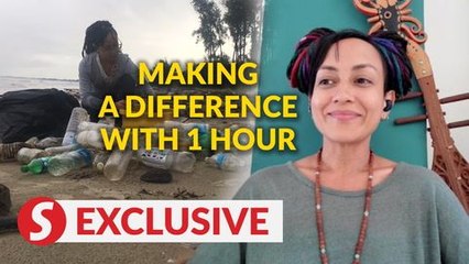 My small part: Sarawakian cleans the beach one hour at a time