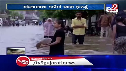 Graphical presentation of rainfall received by various parts of Gujarat in today - TV9News