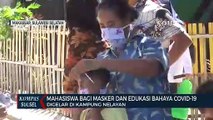 Mahasiwa Bagi Masker Dan Edukasi Bahaya Covid-19 Di Kampung Nelayan