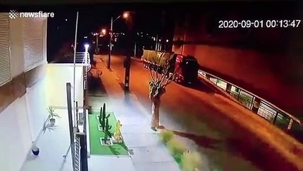 Power cables explode as earthquake hits Chile