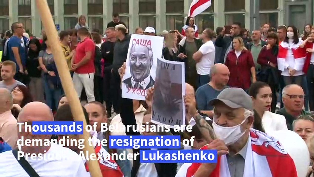 Tens of thousands in Belarus protests demand Lukashenko's resignation