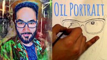 Oil painting for beginners of portrait painting step by step tutorial #1