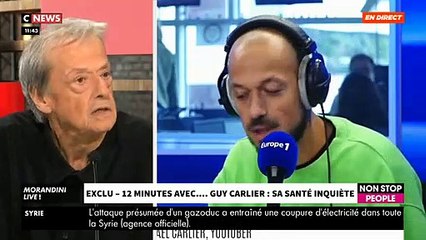 EXCLU -  Guy Carlier se livre sans tabou dans « Morandini Live » sur le plateau de Jean-Marc Morandini sur CNews - VIDEO