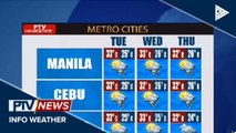 PTV INFO WEATHER: Hanging habagat, patuloy na umiiral sa hilaga at gitnang bahagi ng Luzon