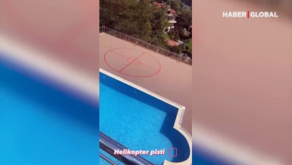 YouTuber Enes Batur, yeni evine helikopter pisti yaptırdı