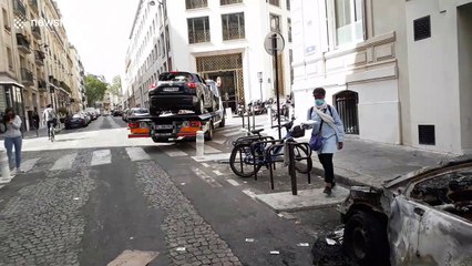 Download Video: Police assess damage caused by PSG fans after their Champions League final defeat