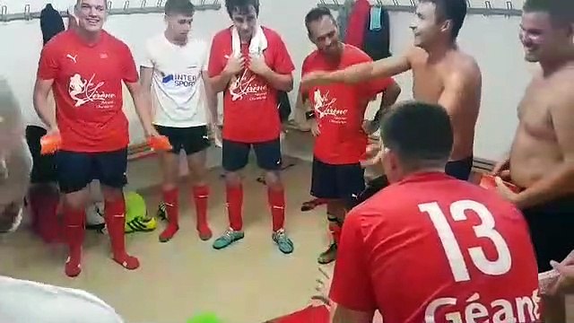 Cri de victoire de nos seniors en coupe de France sur le fc Grimaud au tab 11-10