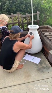 Eric Christian Olsen with Wyatt and Esmé Olsen- Sarah Wright Olsen IG Stories