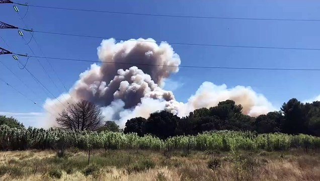 Incendie de Saint-Blaise en images les gros panaches de fumée