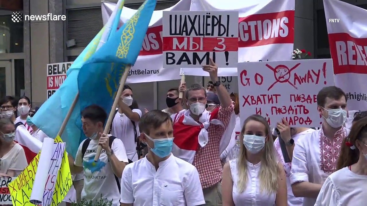 New York City protesters gather in solidarity with Belarus