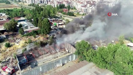 Bursa'da geri dönüşüm tesisinde büyük yangın