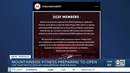 Mountainside Fitness prepares to reopen despite not getting approval