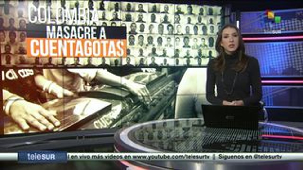 teleSUR Noticias: Colombia: Masacre a cuentagotas