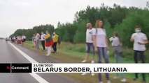 Huge human chain in Lithuania to show support for Belarus protesters