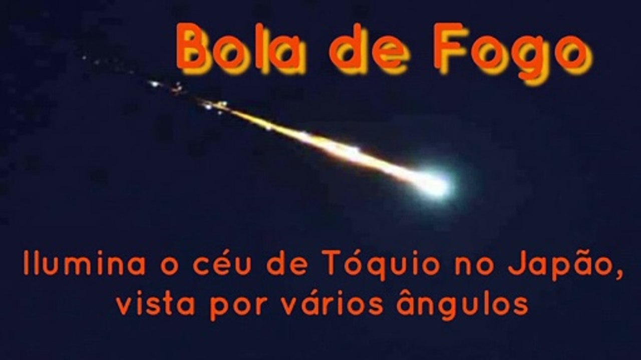 Bola de fogo ilumina o céu de Tóquio no Japão, vista por vários ângulos #09