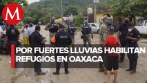 Habilitan refugios en Oaxaca para afectados por las lluvias