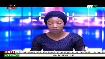 JT BAMBARA 19H30  DU 24 AOÛT 2020