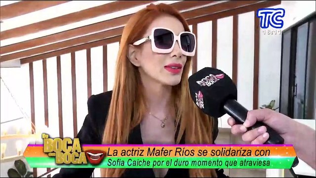La actriz Mafer Ríos se solidariza con Sofía Caiche por el duro momento que atraviesa