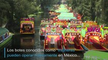 Xochimilco reanuda sus paseos en bote en México