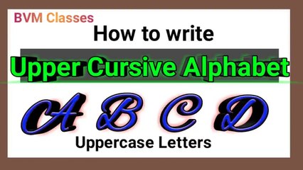 UPPER CURSIVE ALPHABETS
