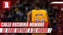 Cambian nombre de calle en honor a Kobe Bryant afuera del Staples Center