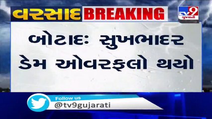 Sukhbhadar dam overflows following heavy downpour in Botad - TV9News