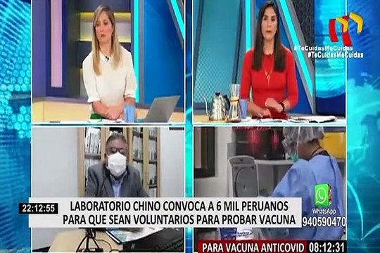 Vacuna china en Perú: voluntarios recibirán una segunda dosis