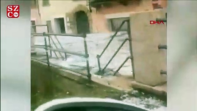 İtalya'yı sağanak fırtına ve dolu vurdu