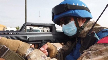Chinese peacekeeping troops conduct defence drill in Mali