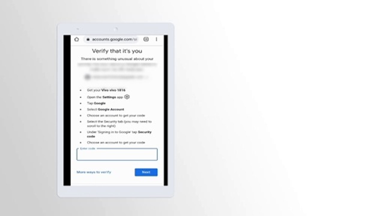 Google security code always showing wrong