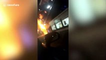 Shops burn in Kenosha, Wisconsin, following riots over police shooting