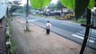 Moment speeding vehicle misses pedestrian by inches caught on camera in India