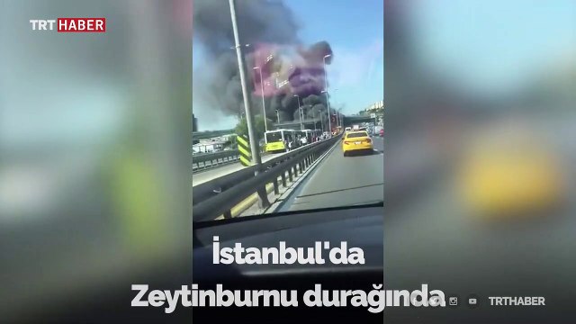 Metrobüs yangınından yeni görüntüler