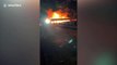Fires burn during riots in Kenosha, Wisconsin