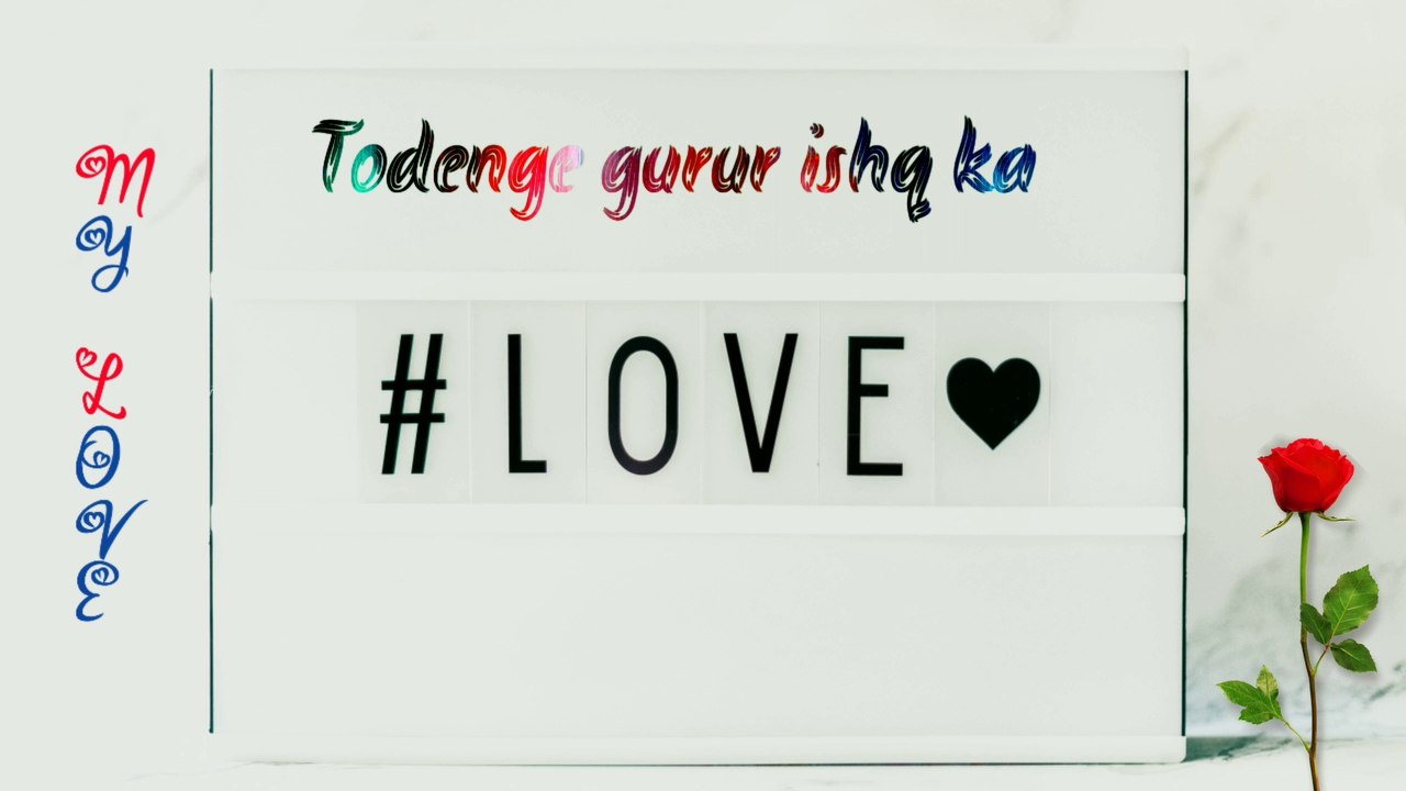 Todenge gurur ishq ka Shayri status || Love  Shayari || WhatsApp status||  शायरी स्टेटस।। RV creation।। Black screen status for WhatsApp #RVcreation