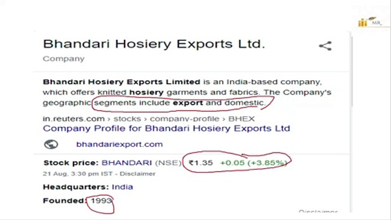 bhandari hosiery exports limited