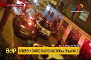 El Agustino: detienen a cuatro sujetos que bebían licor en la calle