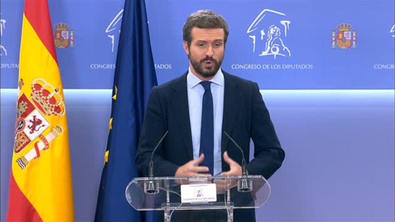 Casado acusa a Sánchez de dejación de funciones: "Es una falta de respeto a los españoles"