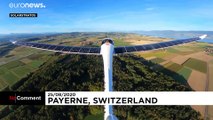Swiss explorer 'first to complete parachute jump from solar-powered plane'