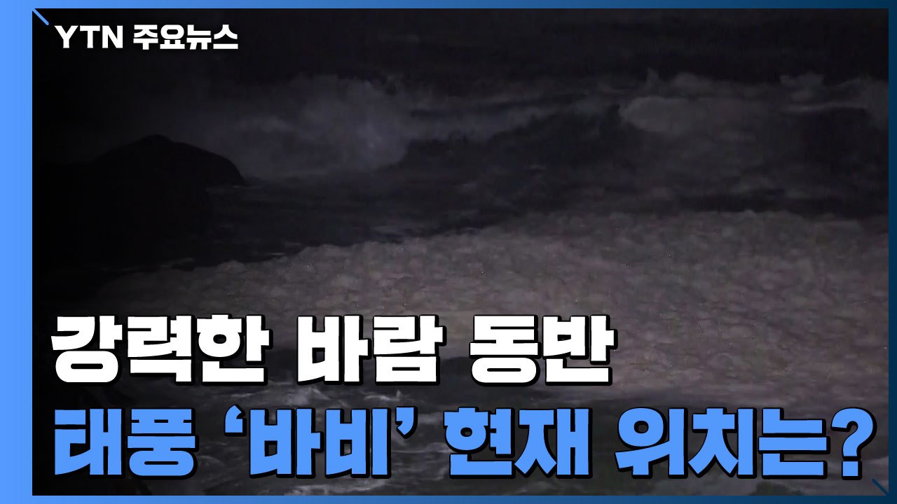 [날씨] 현재 태풍 '바비' 위치는?...제주도 태풍경보 / YTN