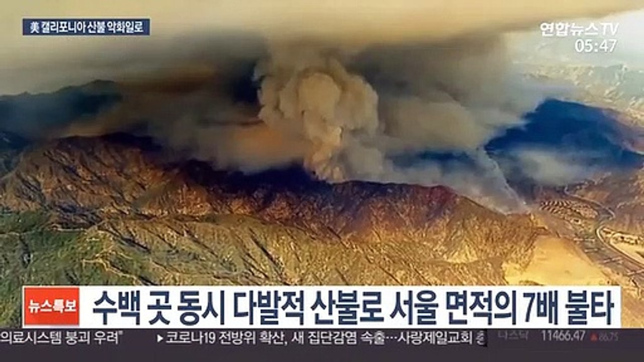 서울 면적 7배 불타…美 캘리포니아 산불 악화일로