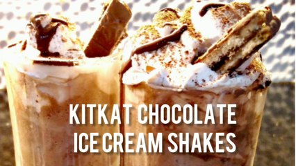 Kitkat Chocolate Ice cream Smoothie  @A Pinch Of Salts