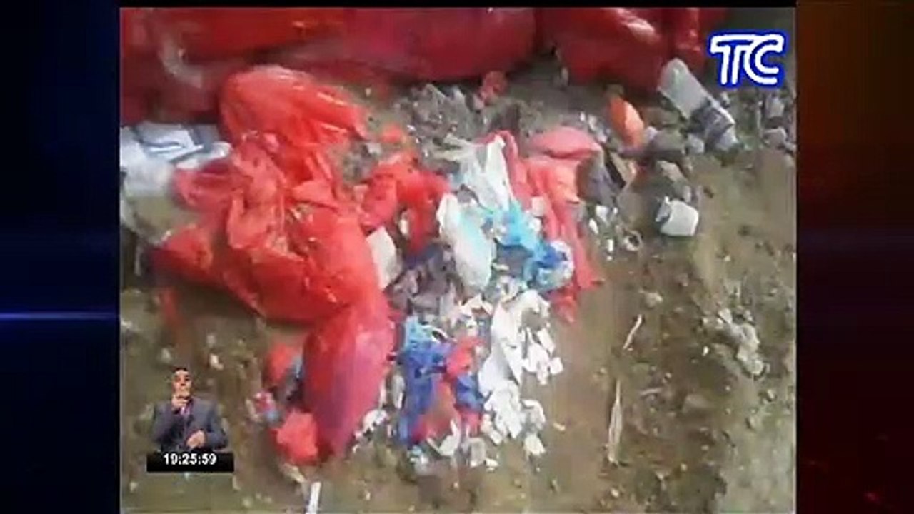 Residuos hospitalarios son arrojados al relleno sanitario de la ciudad de Ibarra, moradores del sector han nombrado el lugar como "El Basurero de la Muerte".