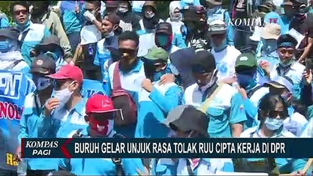 Buruh Gelar Demo Tolak Omnibus Law di Depan Gedung DPR, Ini Tuntutannya